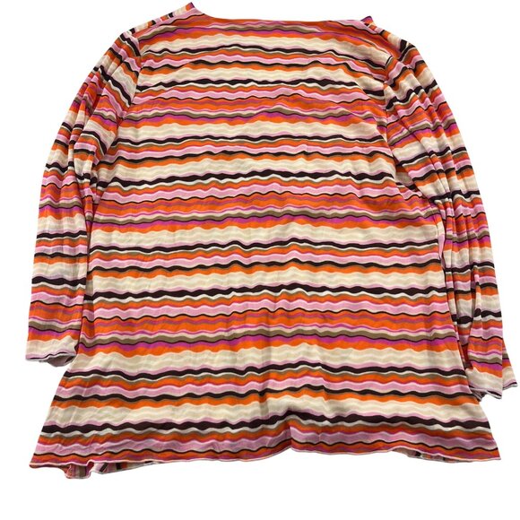 Liz Claiborne XL Multicolor V-Neck Long Sleeve Top Y2k - Picture 5 of 5